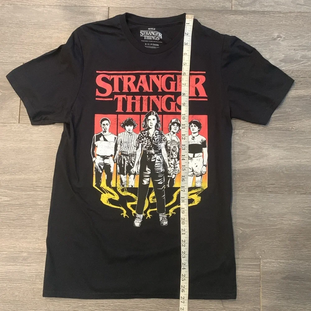 NWT Stranger Things Netflix Black Cotton Short Sleeve Tee Unisex Size Small - Picture 6 of 8